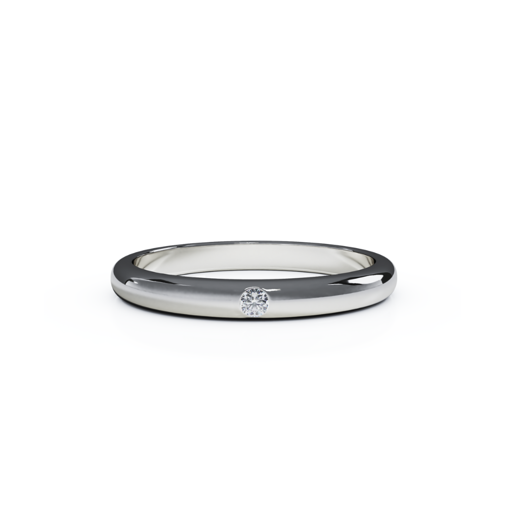 Amplify Single Stone Wedding Band | Lab Grown Diamond Wedding Band