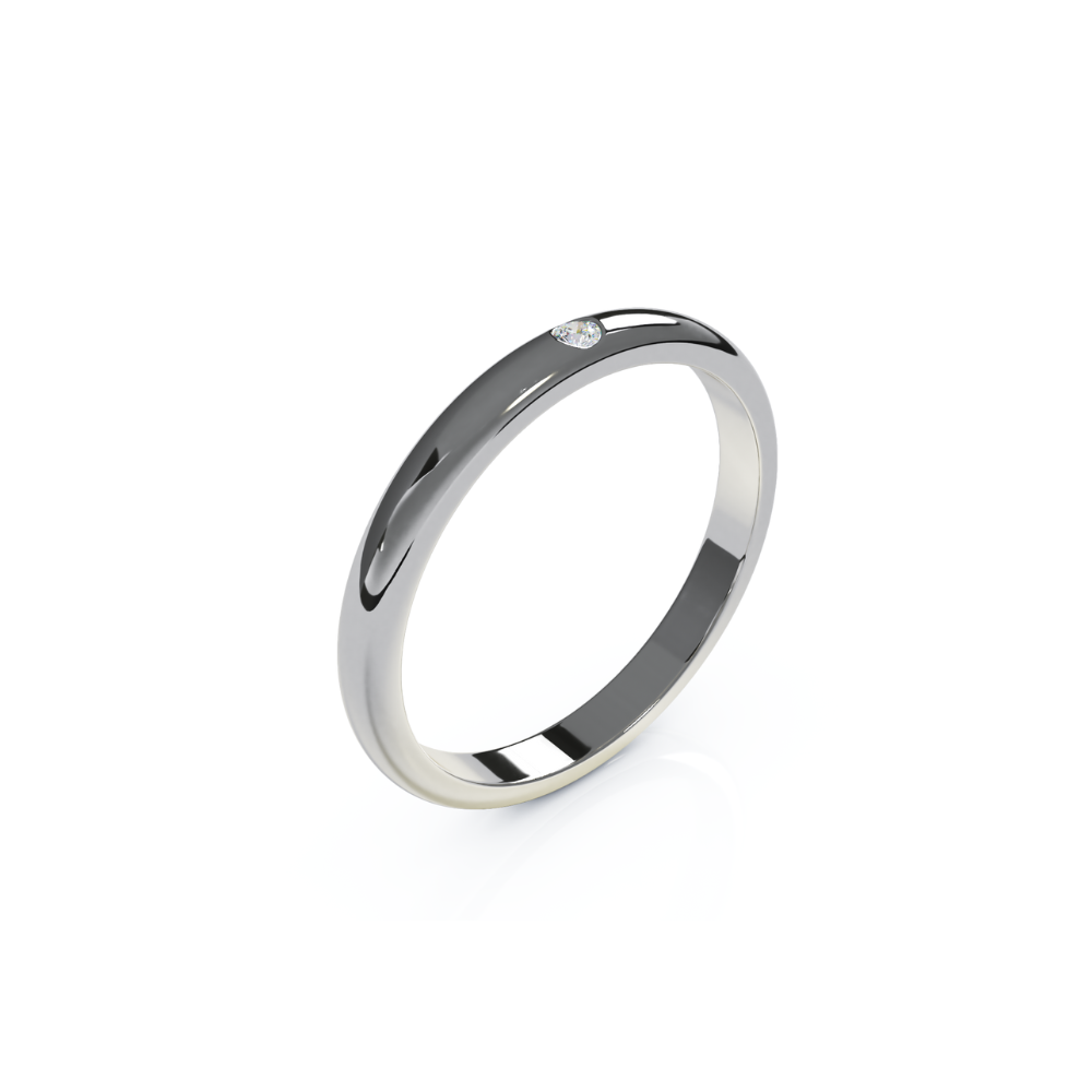 Amplify Single Stone Wedding Band | Lab Grown Diamond Wedding Band