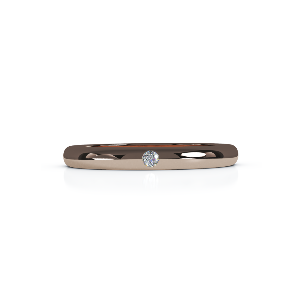 Amplify Single Stone Wedding Band | Lab Grown Diamond Wedding Band