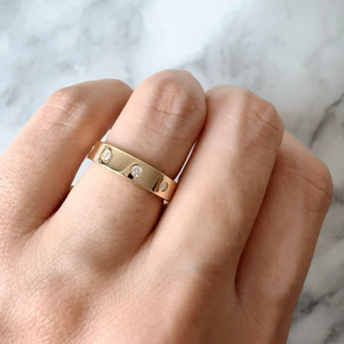 Amplify Large Embedded Diamond Ring | ラボグロウンダイヤモンド リング
