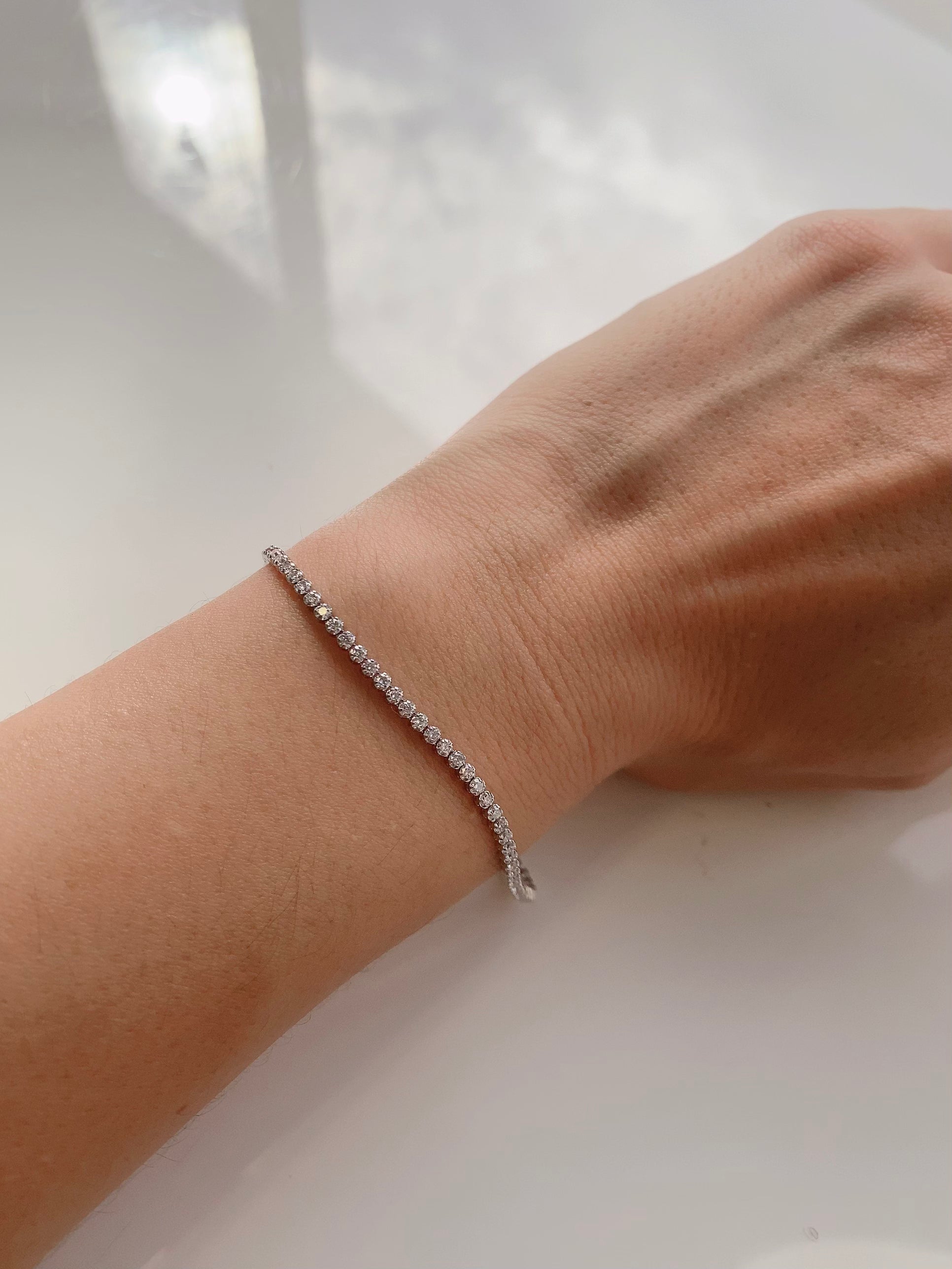 Relaxed Mini Tennis Bracelet (~2ct) | ラボグロウンダイヤモンド テニスブレスレット