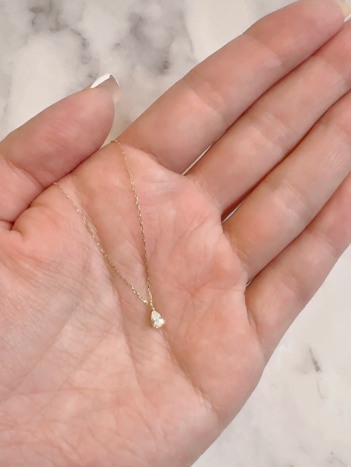 Mini Fancy Solitaire Necklace | ラボグロウンダイヤモンド ネックレス