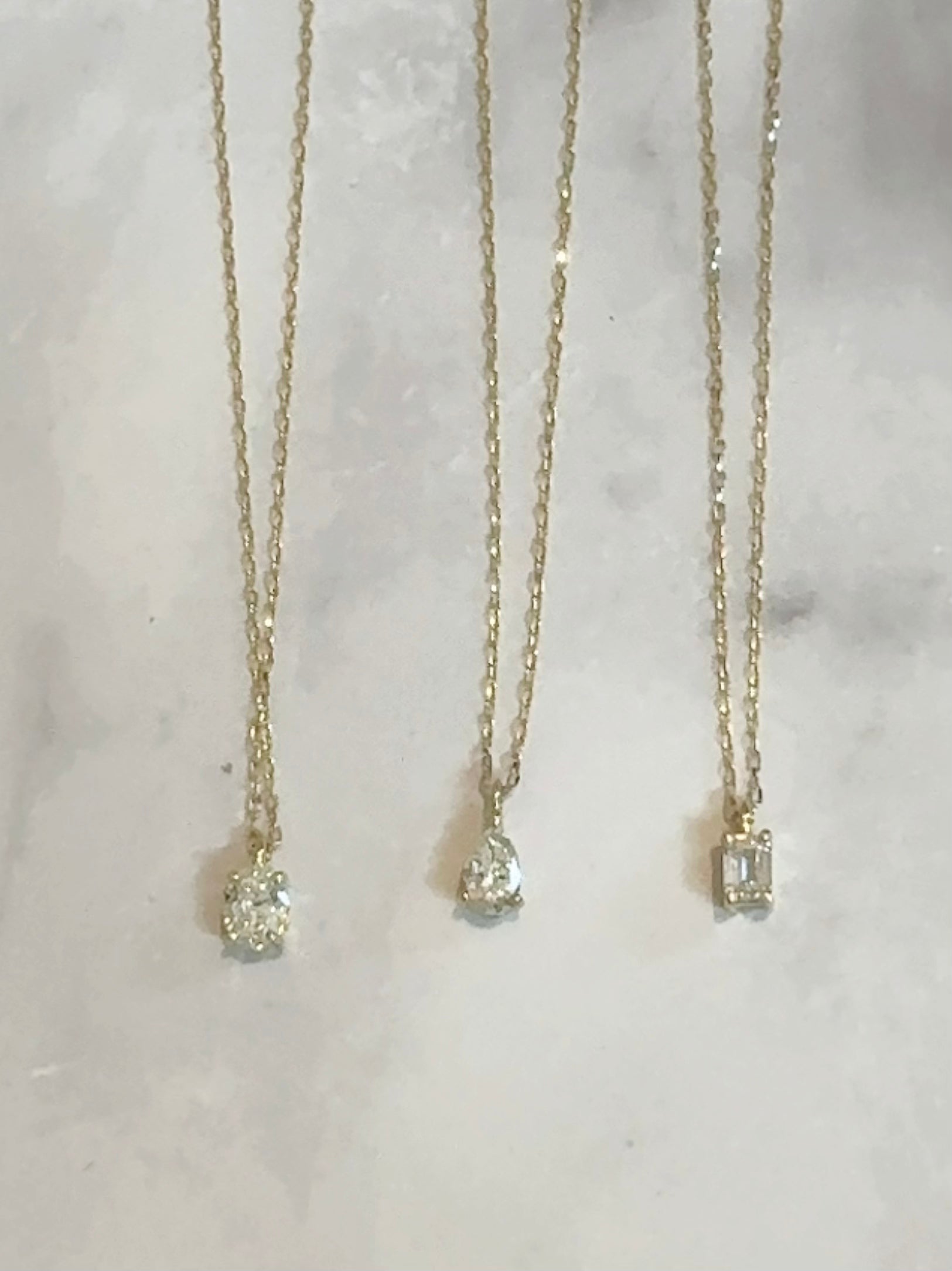 Mini Fancy Solitaire Necklace | ラボグロウンダイヤモンド ネックレス