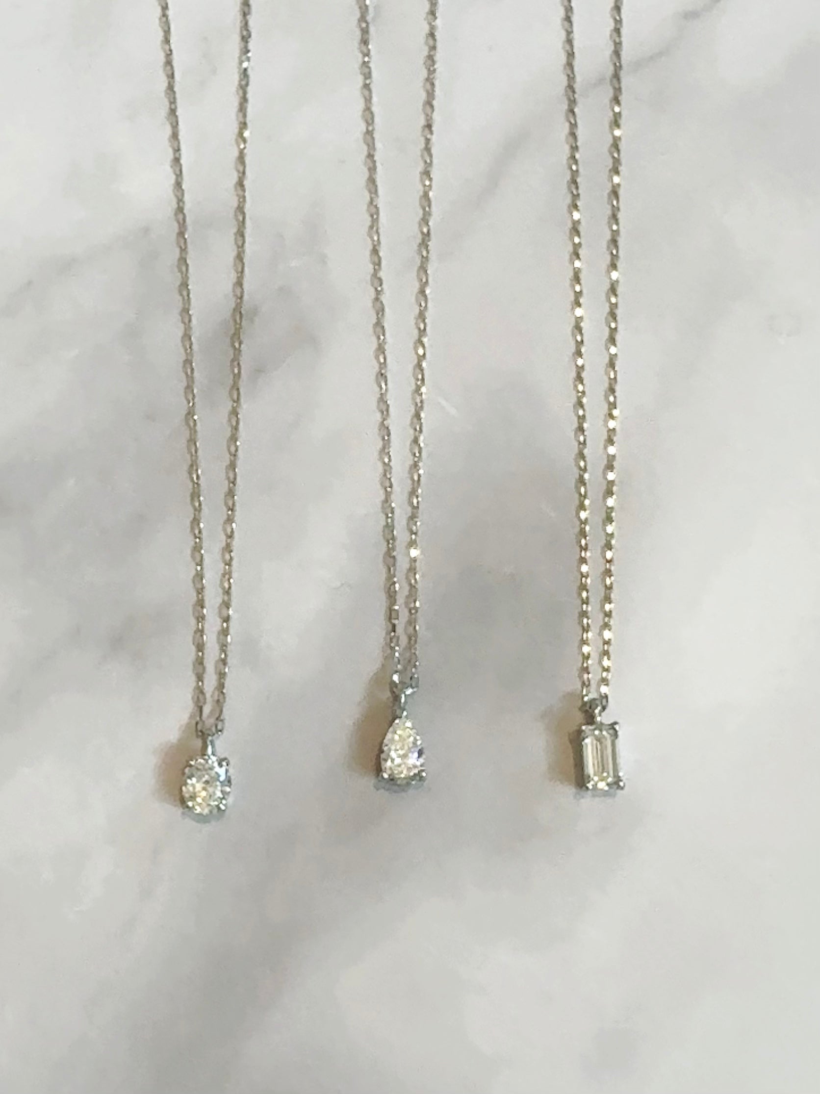 Mini Fancy Solitaire Necklace | ラボグロウンダイヤモンド ネックレス