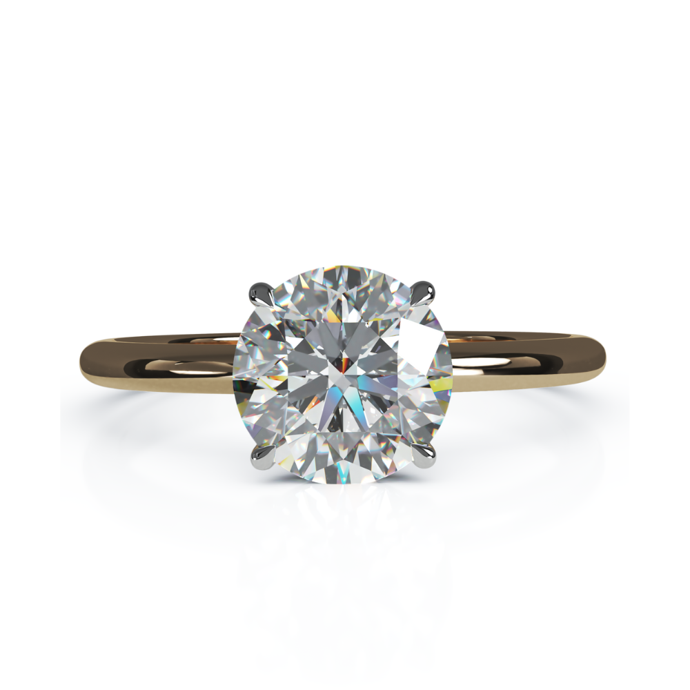 Amplify Round Solitaire Ring 18K YG | ラボグロウンダイヤモンド 婚約指輪