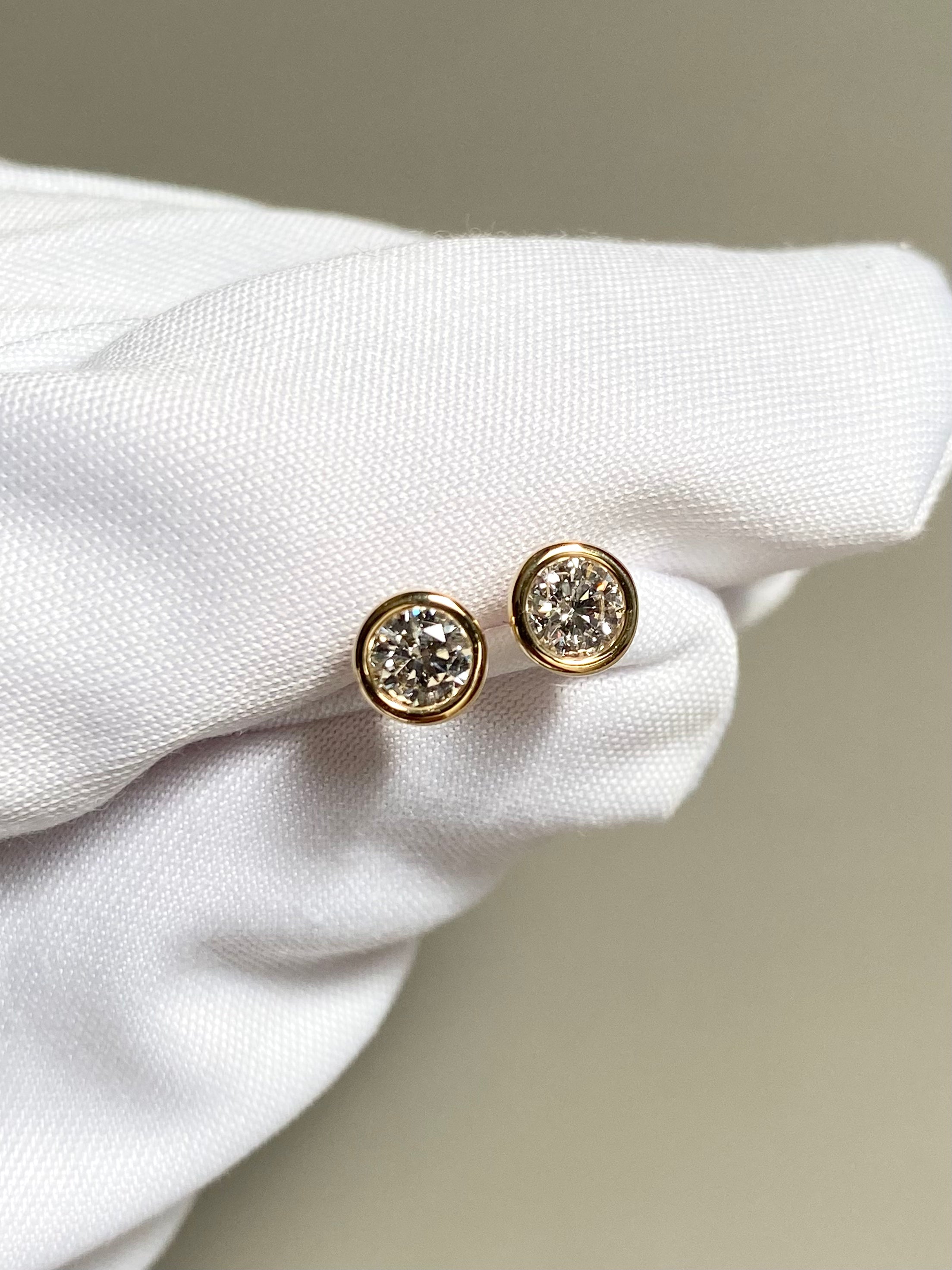 Bezel Earrings(ベゼルピアス)| ラボグロウンダイヤモンド ピアス