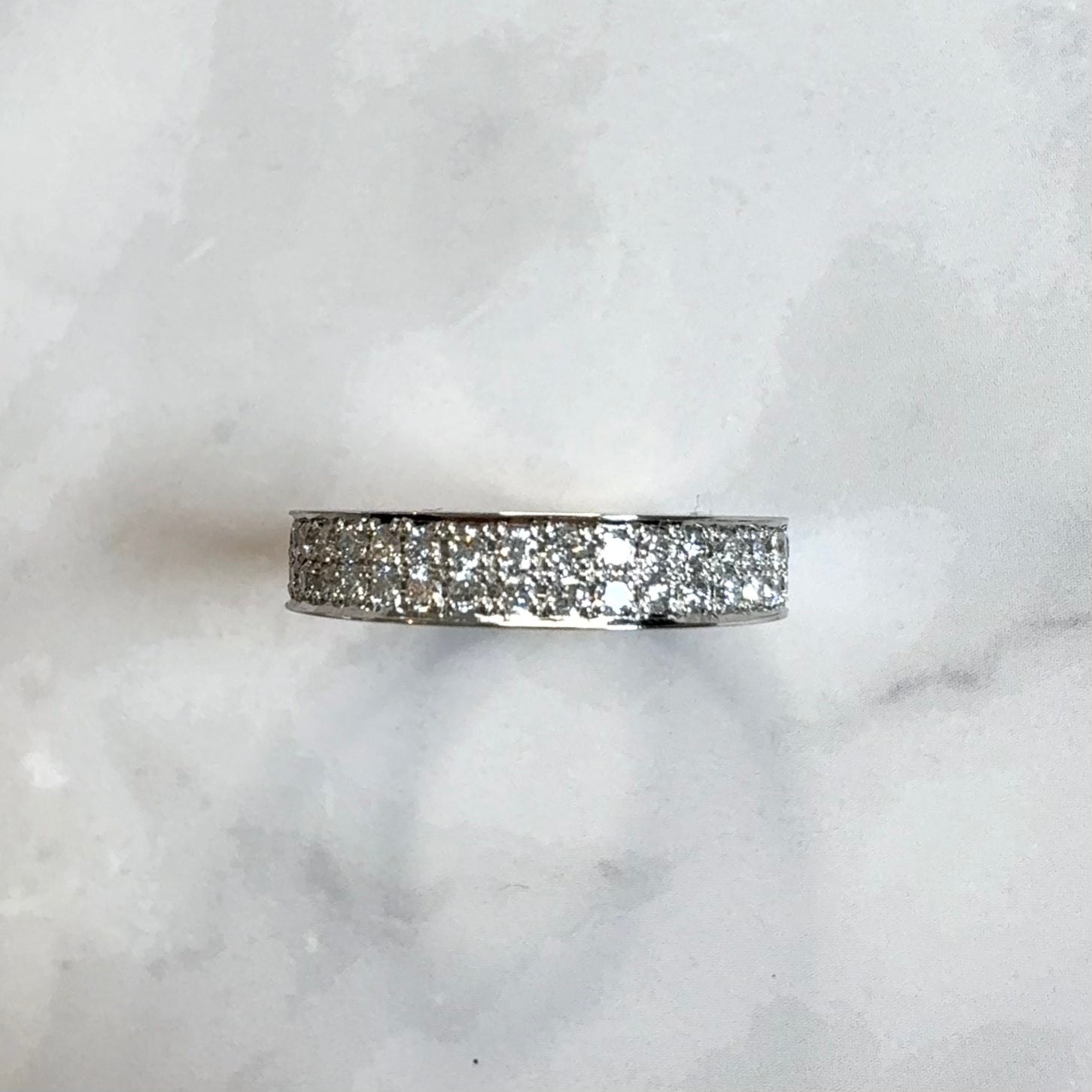 Double Stardust Ring (Half) | ラボグロウンダイヤモンド パヴェリング