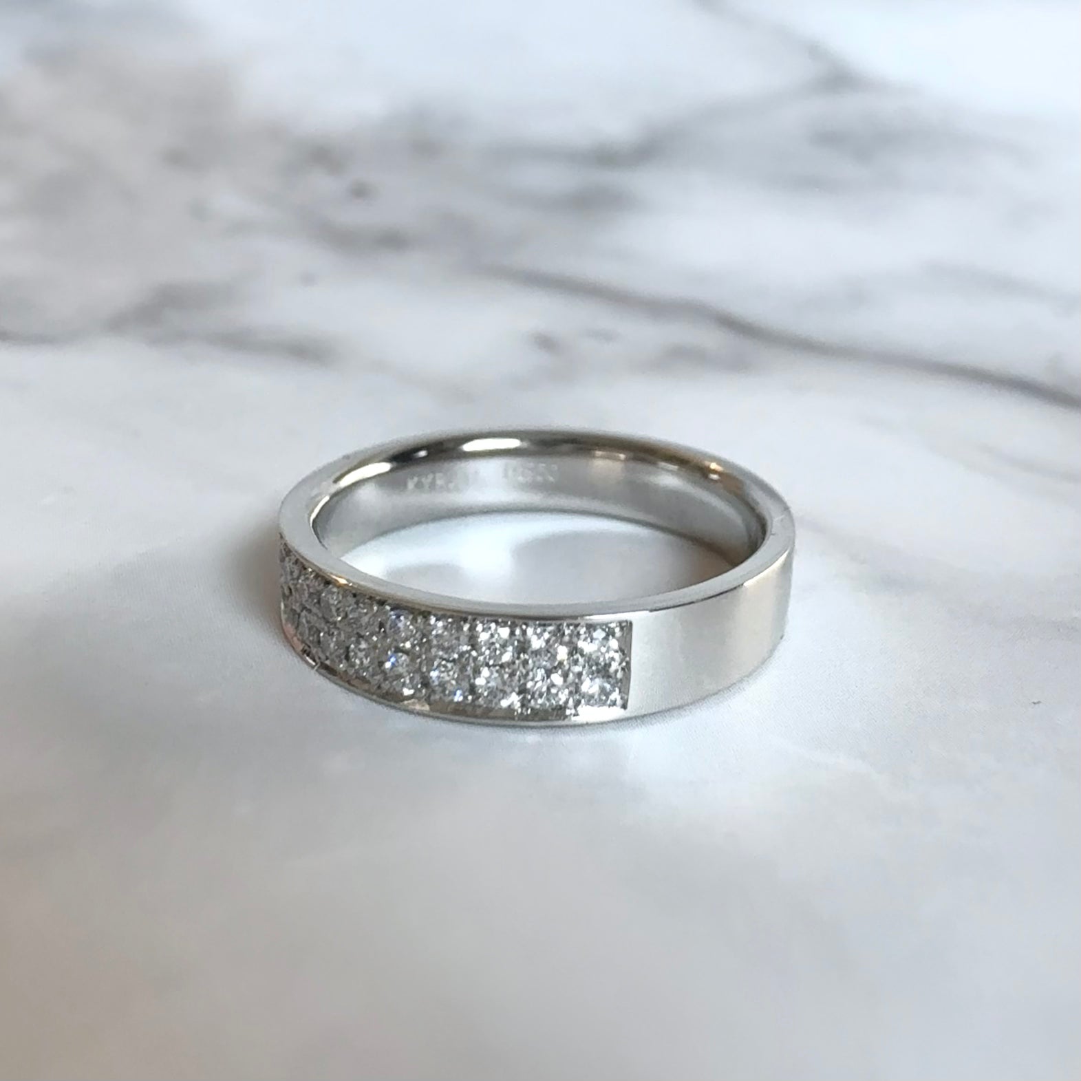 Triple Stardust Ring (Half) | ラボグロウンダイヤモンド パヴェリング