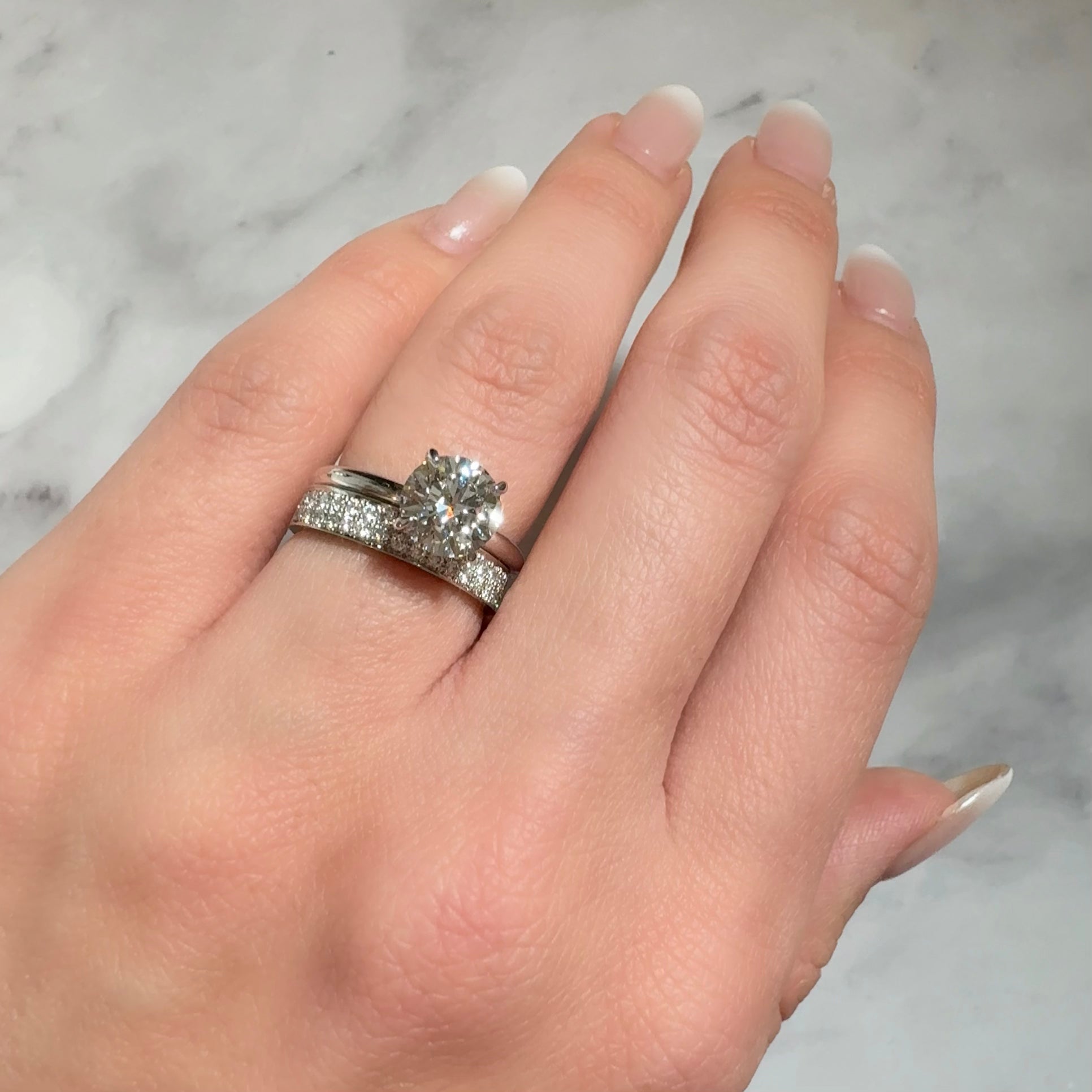 Double Stardust Ring (Half) | ラボグロウンダイヤモンド パヴェリング