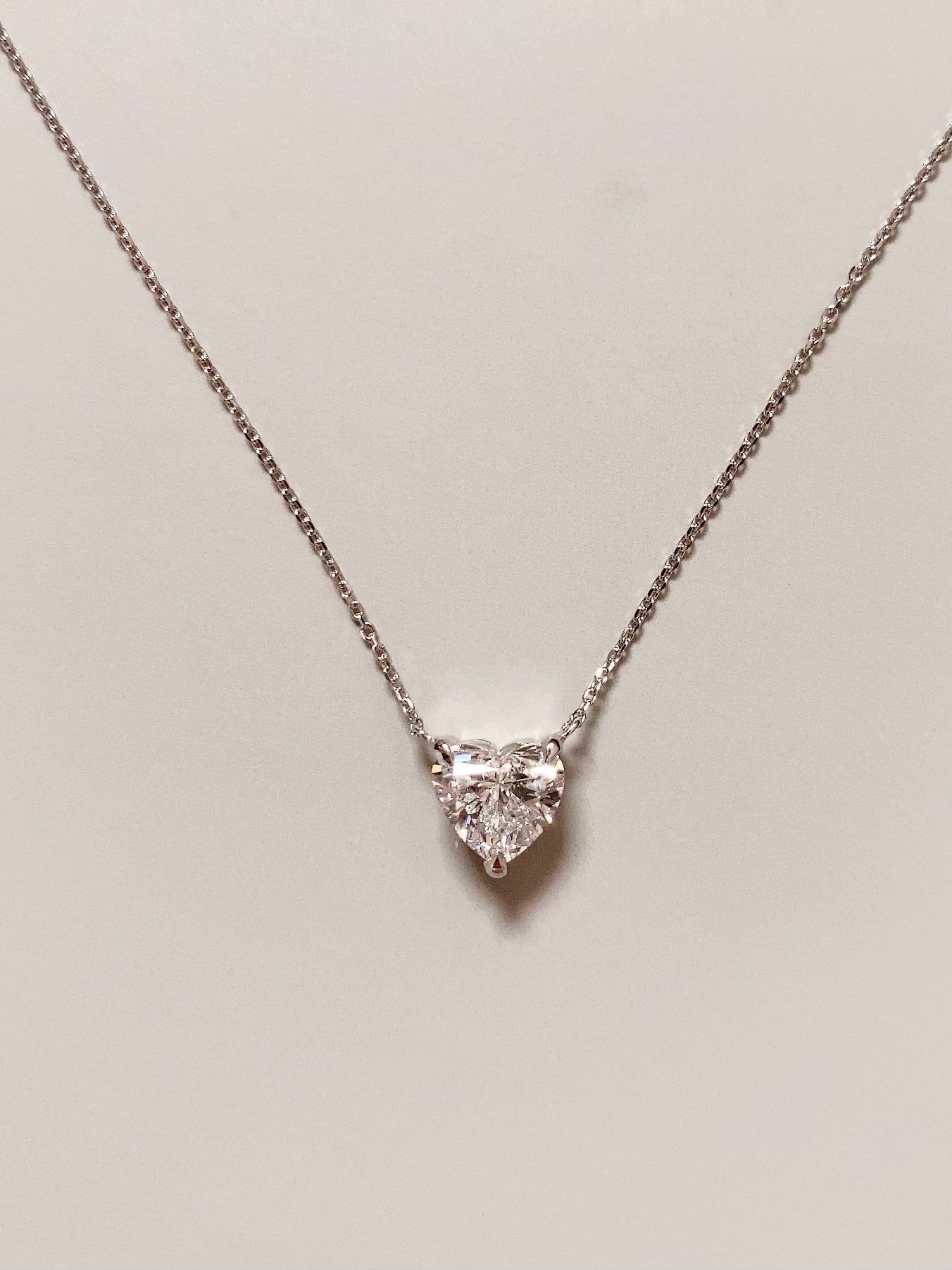 1カラット | Heart Solitaire Necklace | ラボグロウンダイヤモンド ネックレス