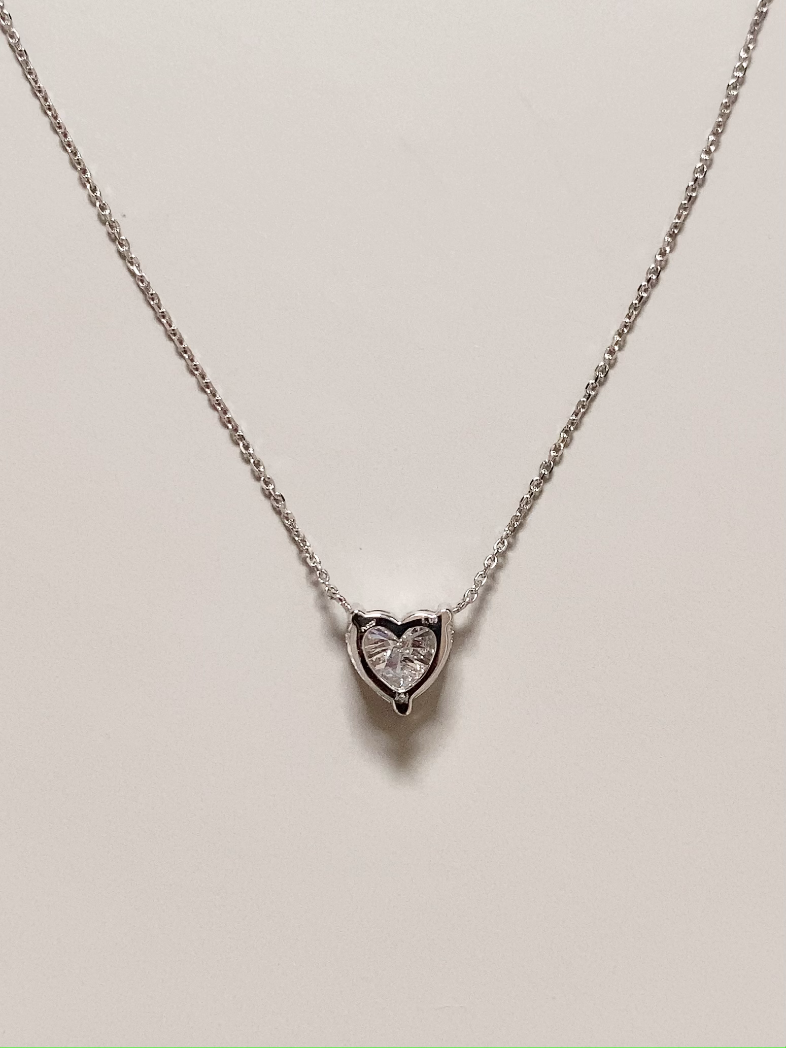 1カラット | Heart Solitaire Necklace | ラボグロウンダイヤモンド ネックレス