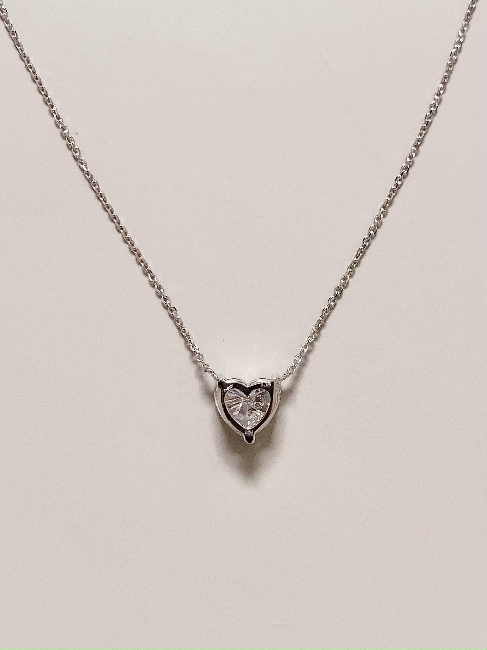 1 carat | Heart Solitaire Necklace | Lab Grown Diamond Necklace