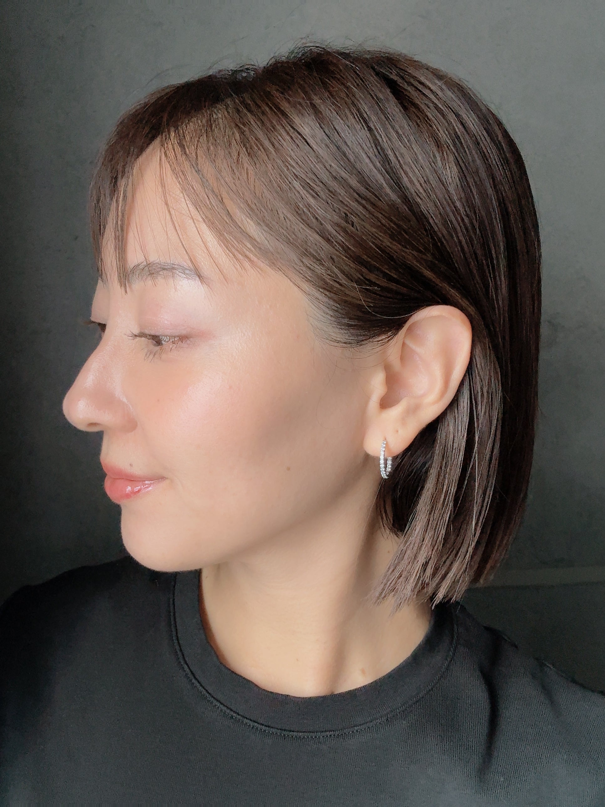 Inside Out Hoop Earrings (M) | ラボグロウンダイヤモンド フープピアス