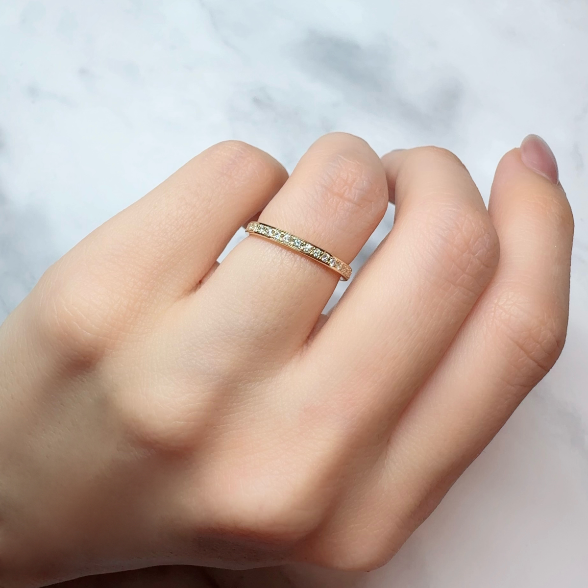 Petite Serena Eternity Ring (Half) | ラボグロウンダイヤモンド 