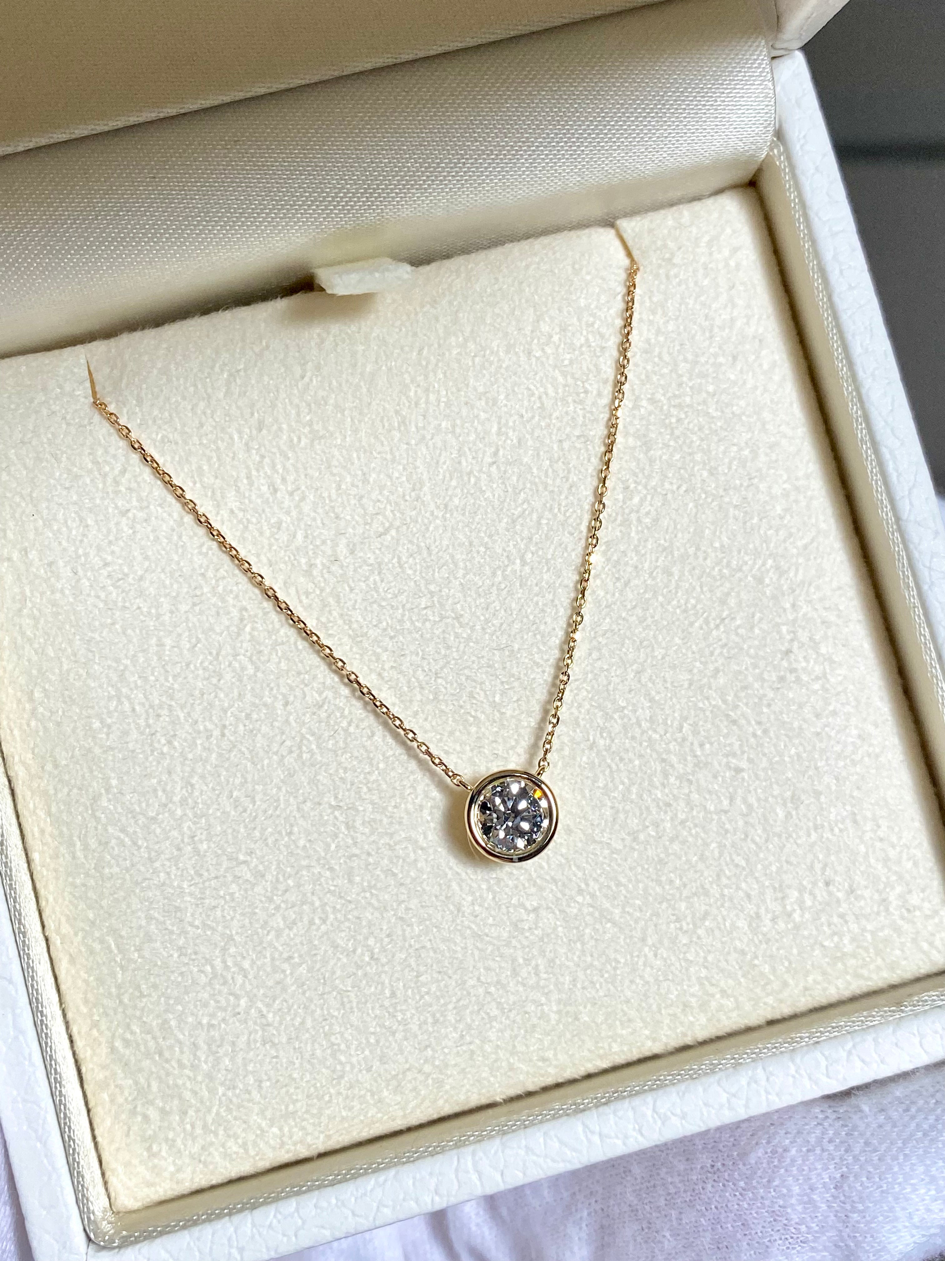 Large Bezel Necklace(ベゼルネックレス)| ラボグロウンダイヤモンド ネックレス