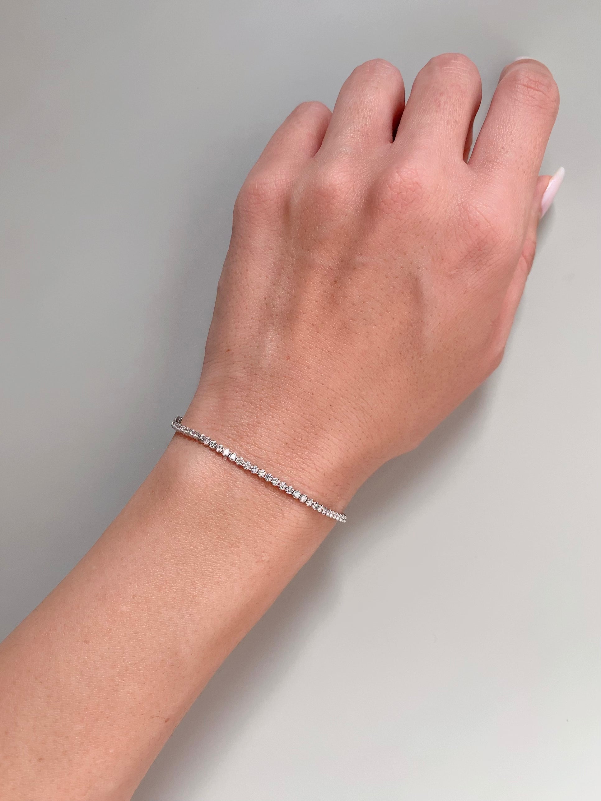 Relaxed Mini Tennis Bracelet (~2ct) | ラボグロウンダイヤモンド テニスブレスレット