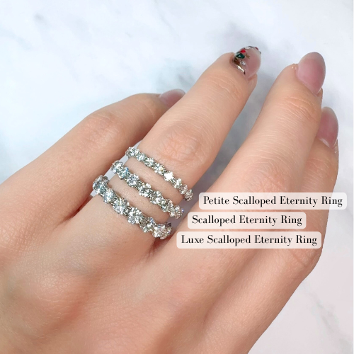 Petite Scalloped Eternity Ring (Half) | ラボグロウンダイヤモンド エタニティリング