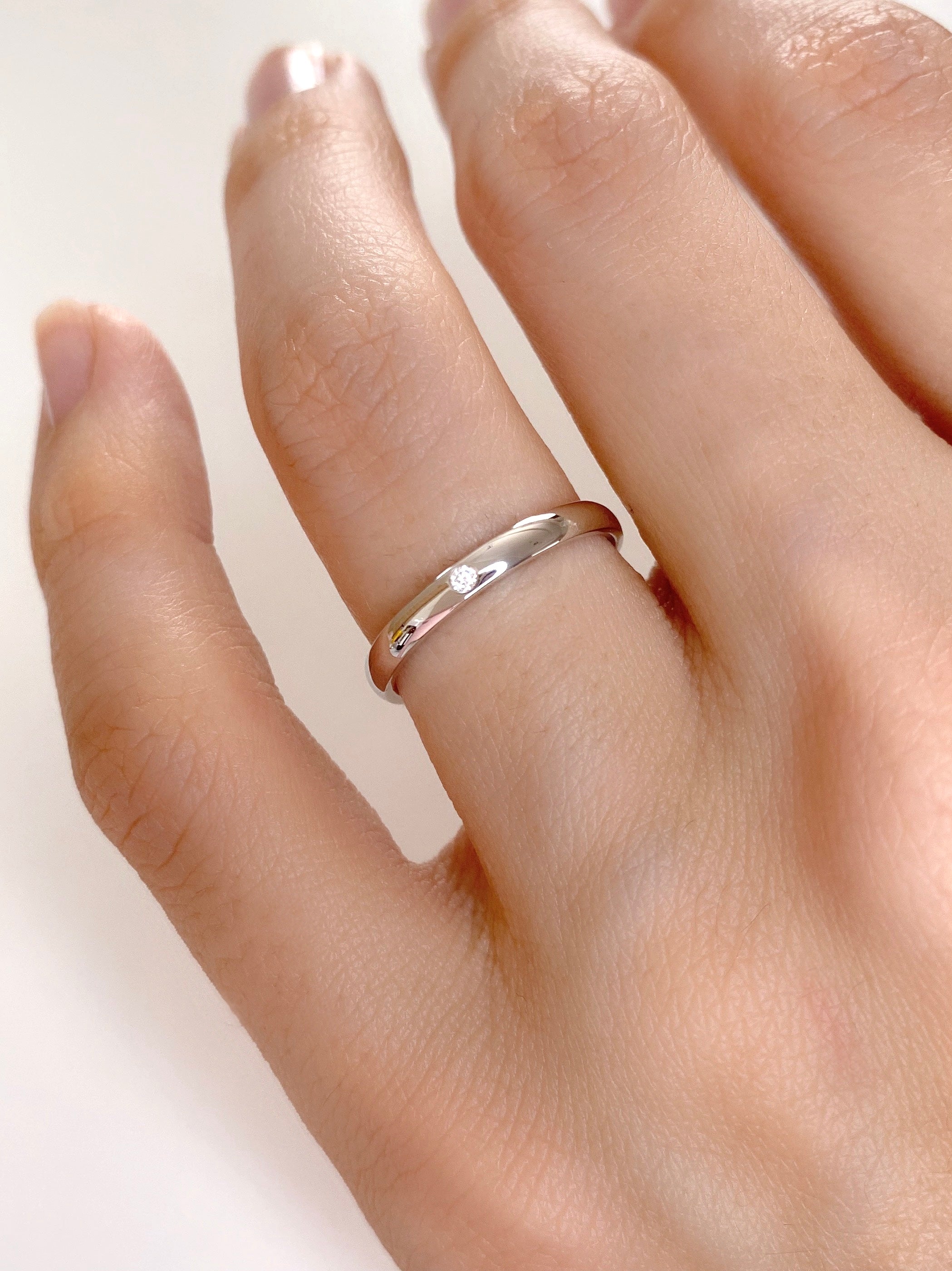 Amplify Single Stone Wedding Band | Lab Grown Diamond Wedding Band