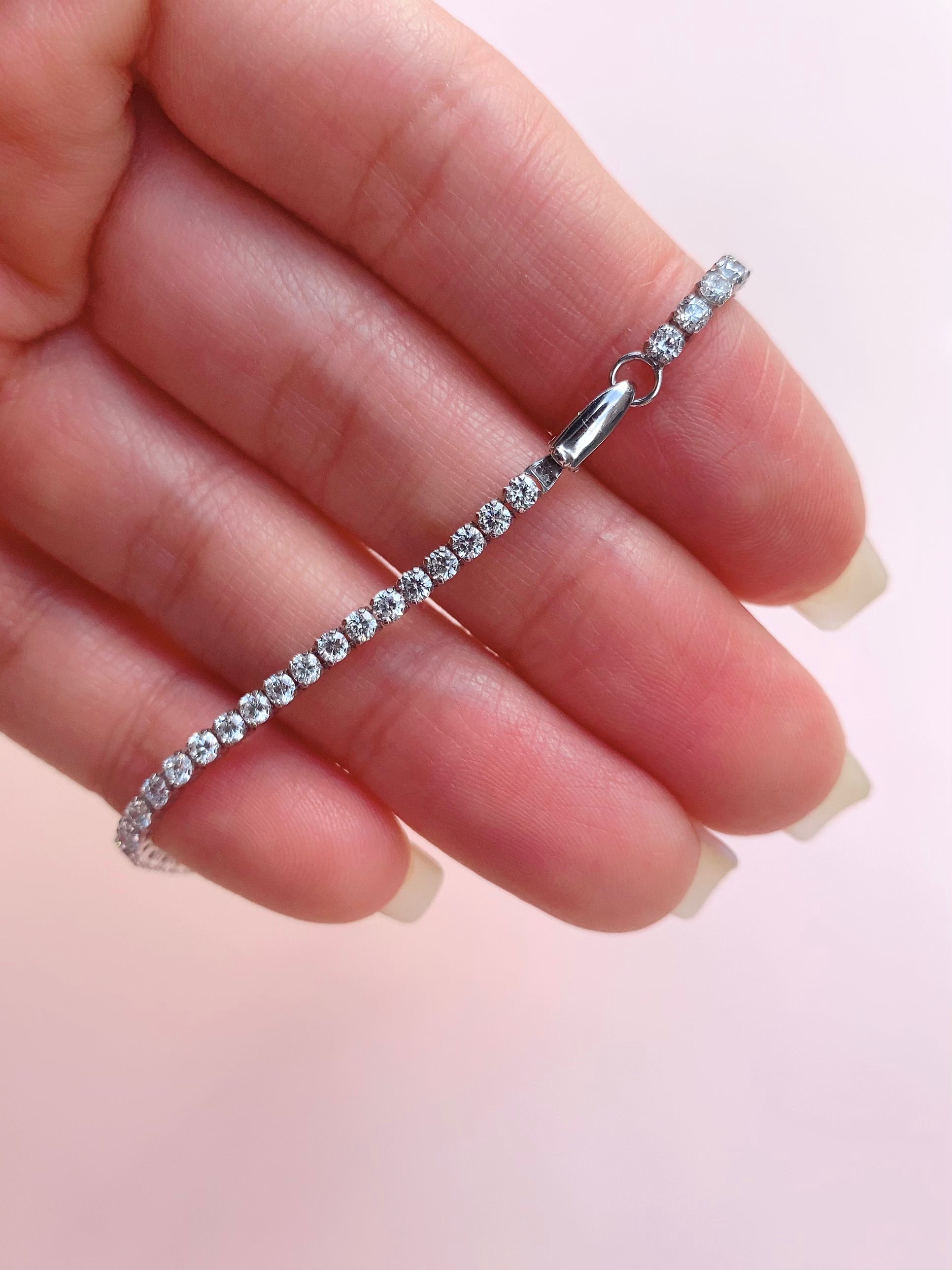 Relaxed Tennis Bracelet (~3ct) | ラボグロウンダイヤモンド テニスブレスレット