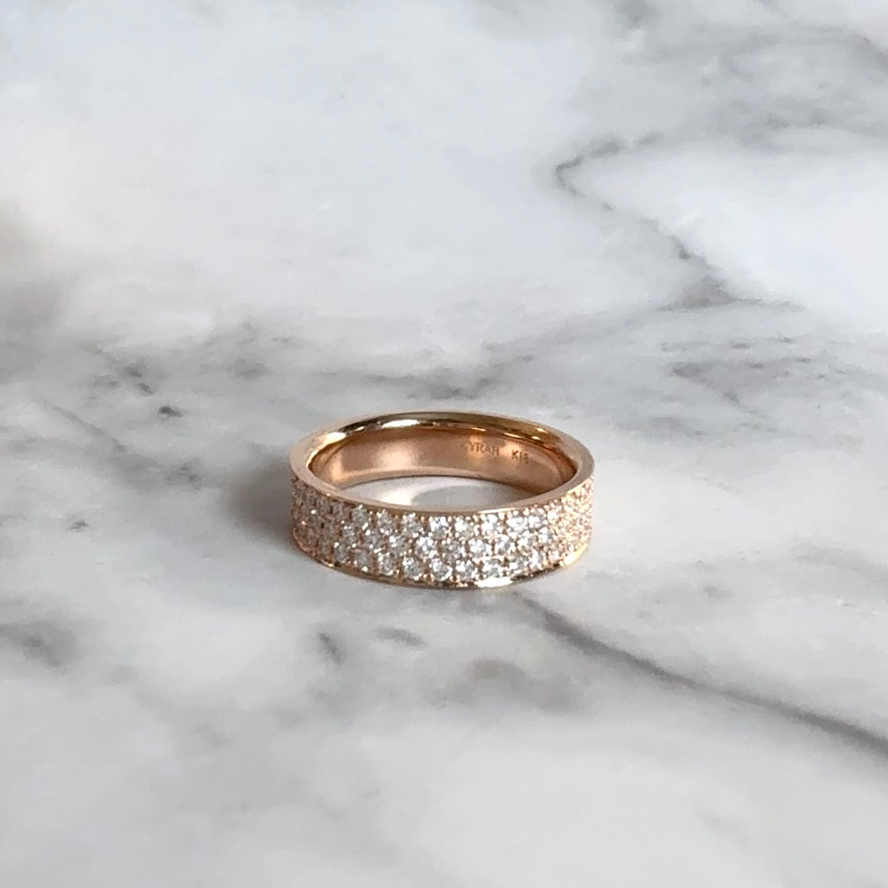 Triple Stardust Ring (Half) | ラボグロウンダイヤモンド パヴェリング