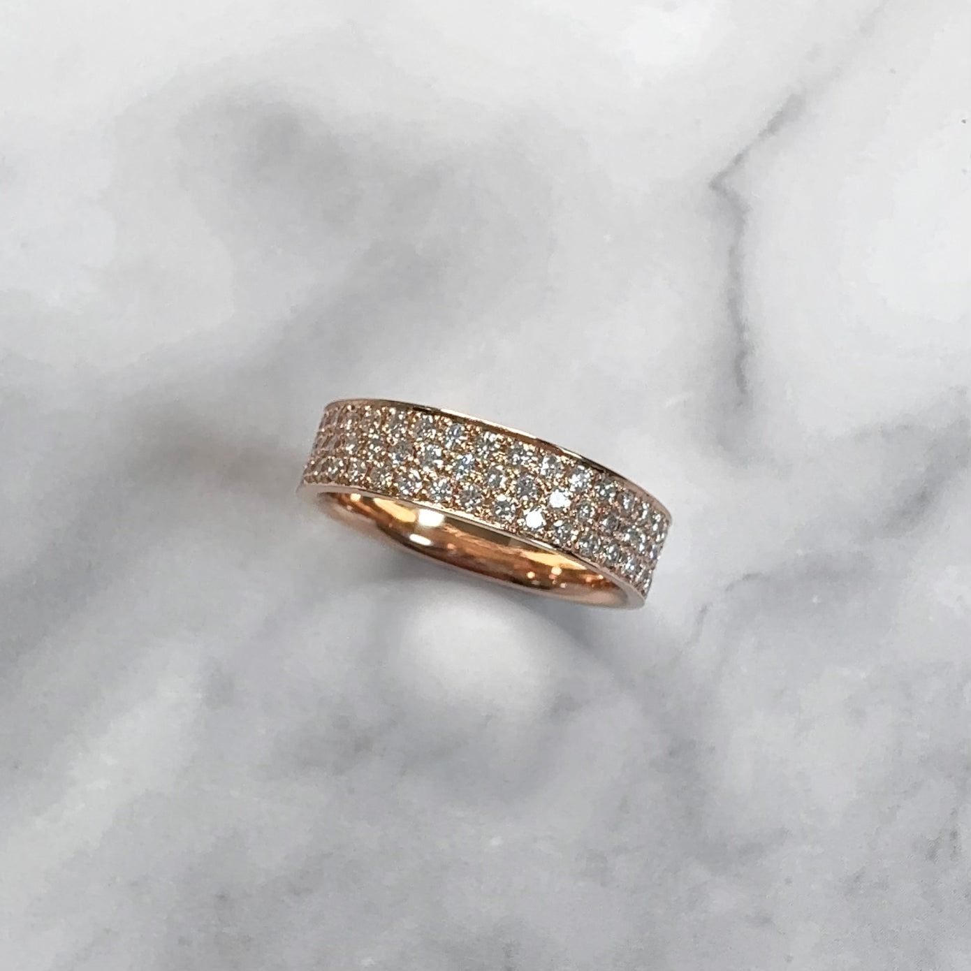 Triple Stardust Ring (Half) | ラボグロウンダイヤモンド パヴェリング