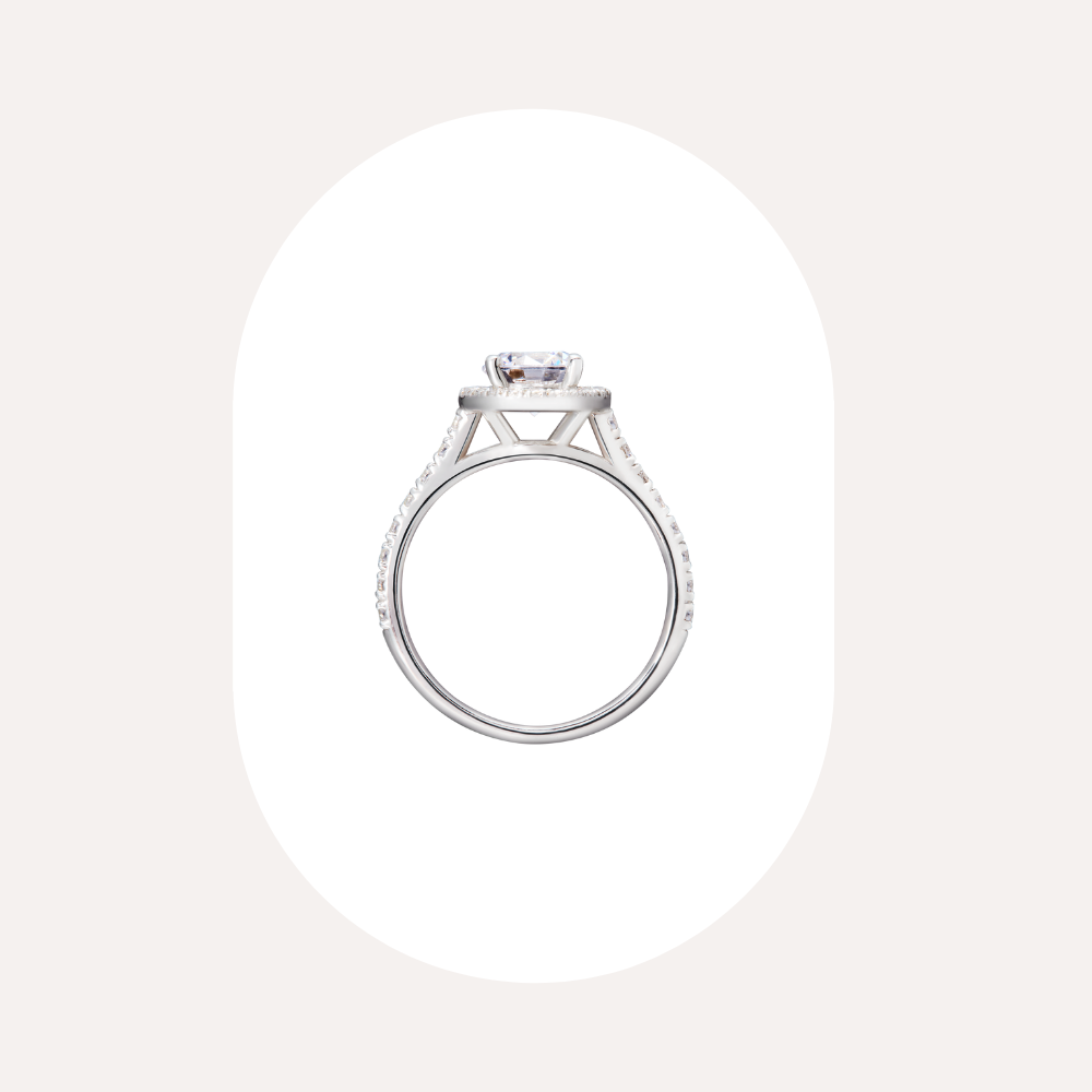 Signature Collection N°4(ラウンドヘイローリング)| ラボグロウンダイヤモンド 婚約指輪