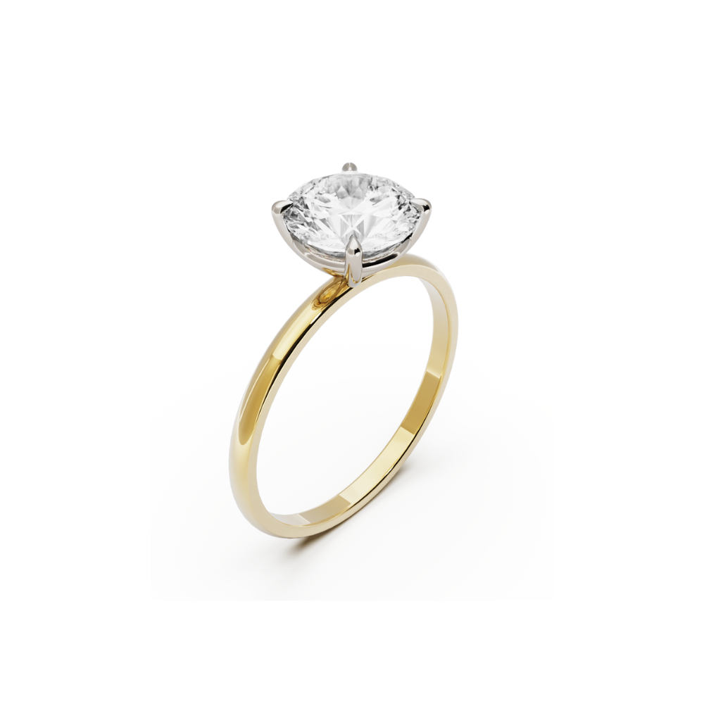 1カラット | The Milli Round Solitaire Ring 18K | ラボグロウンダイヤモンド 婚約指輪