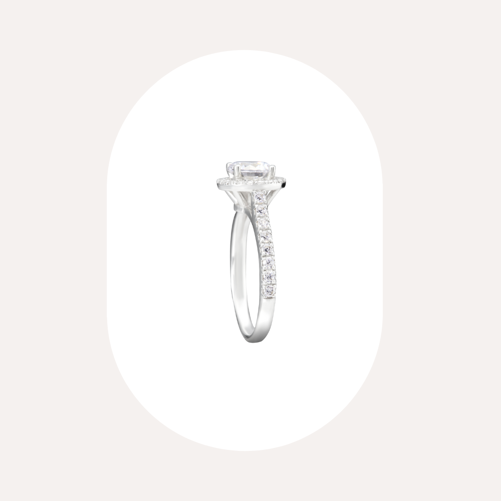 1 carat | N°4 (Round Halo Ring) | Lab Grown Diamond Engagement Ring