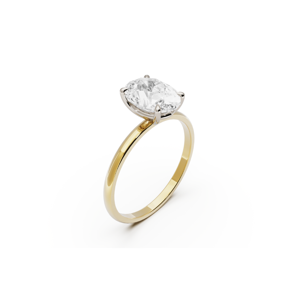 The Milli Oval Solitaire Ring 18K | ラボグロウンダイヤモンド 婚約指輪