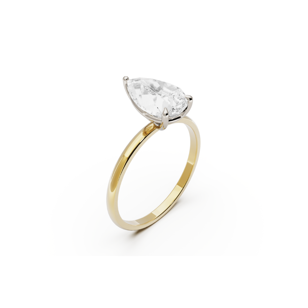 The Milli Pear Solitaire Ring 18K | ラボグロウンダイヤモンド 婚約指輪