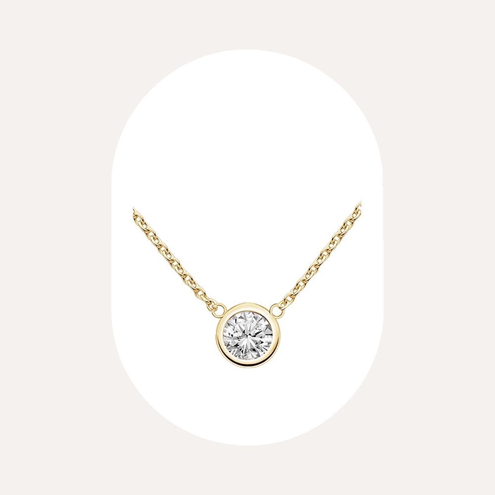 Small Bezel Necklace（ベゼルネックレス）| ラボグロウンダイヤモンド ネックレス