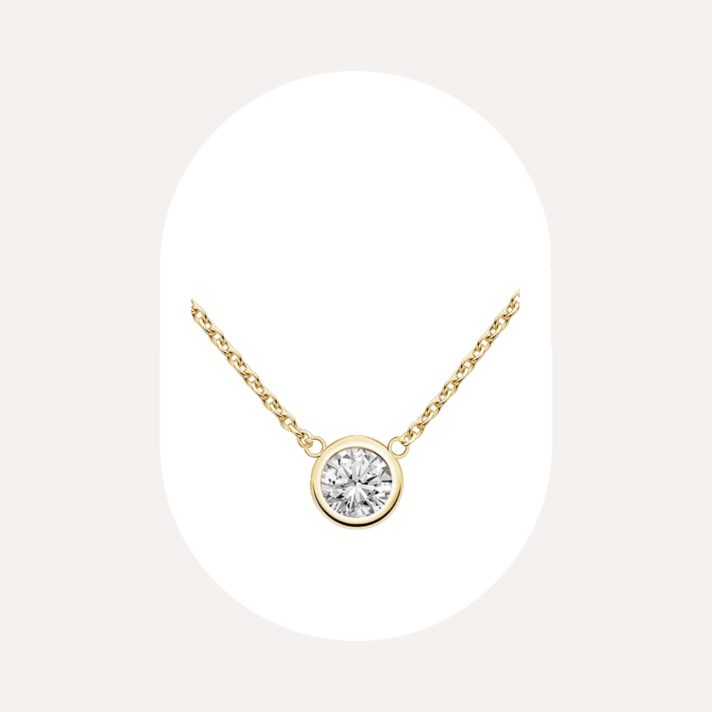 Small Bezel Necklace(ベゼルネックレス)| ラボグロウンダイヤモンド ネックレス