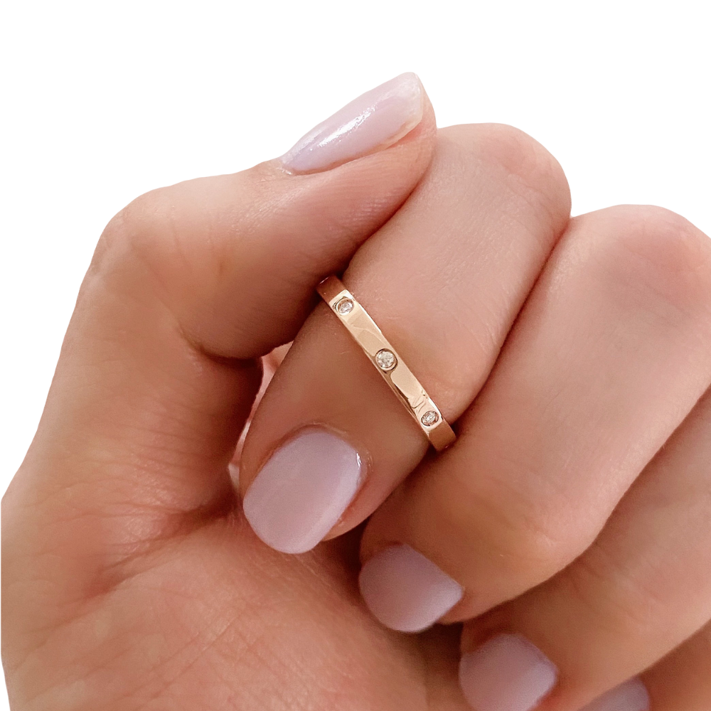 Amplify Embedded Diamond Pinky Ring | ラボグロウンダイヤモンド ピンキーリング