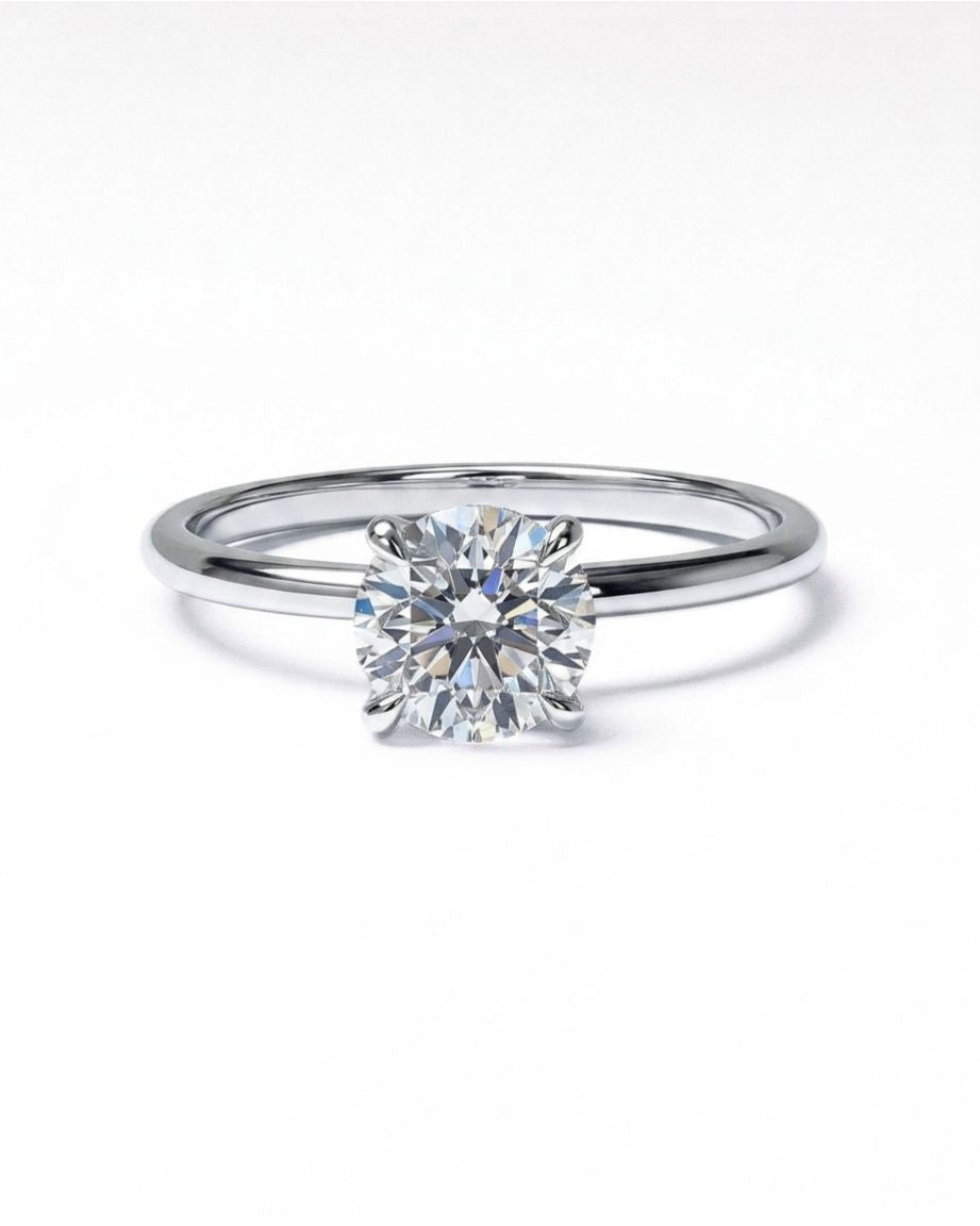 The Milli Round Solitaire Ring Pt950 | ラボグロウンダイヤモンド 婚約指輪