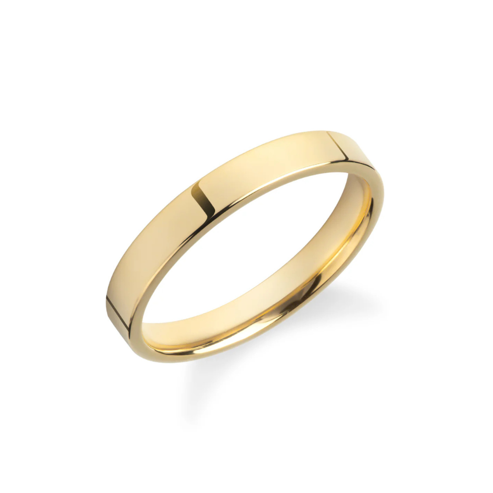 [3.0mm幅] The Milli Wide Flat Wedding Band 18K | 結婚指輪