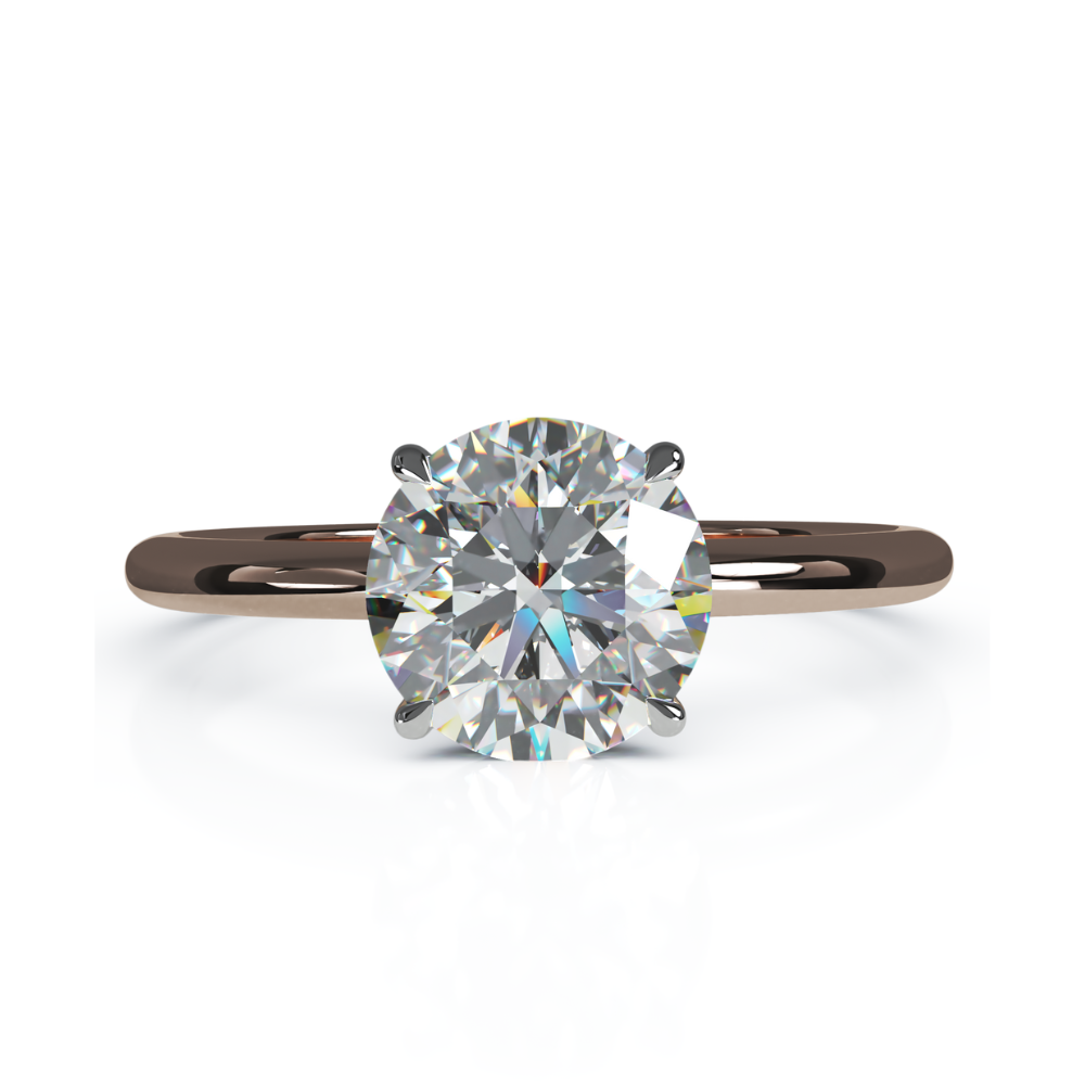 Amplify Round Solitaire Ring 18K PG | Lab Grown Diamond Engagement Ring
