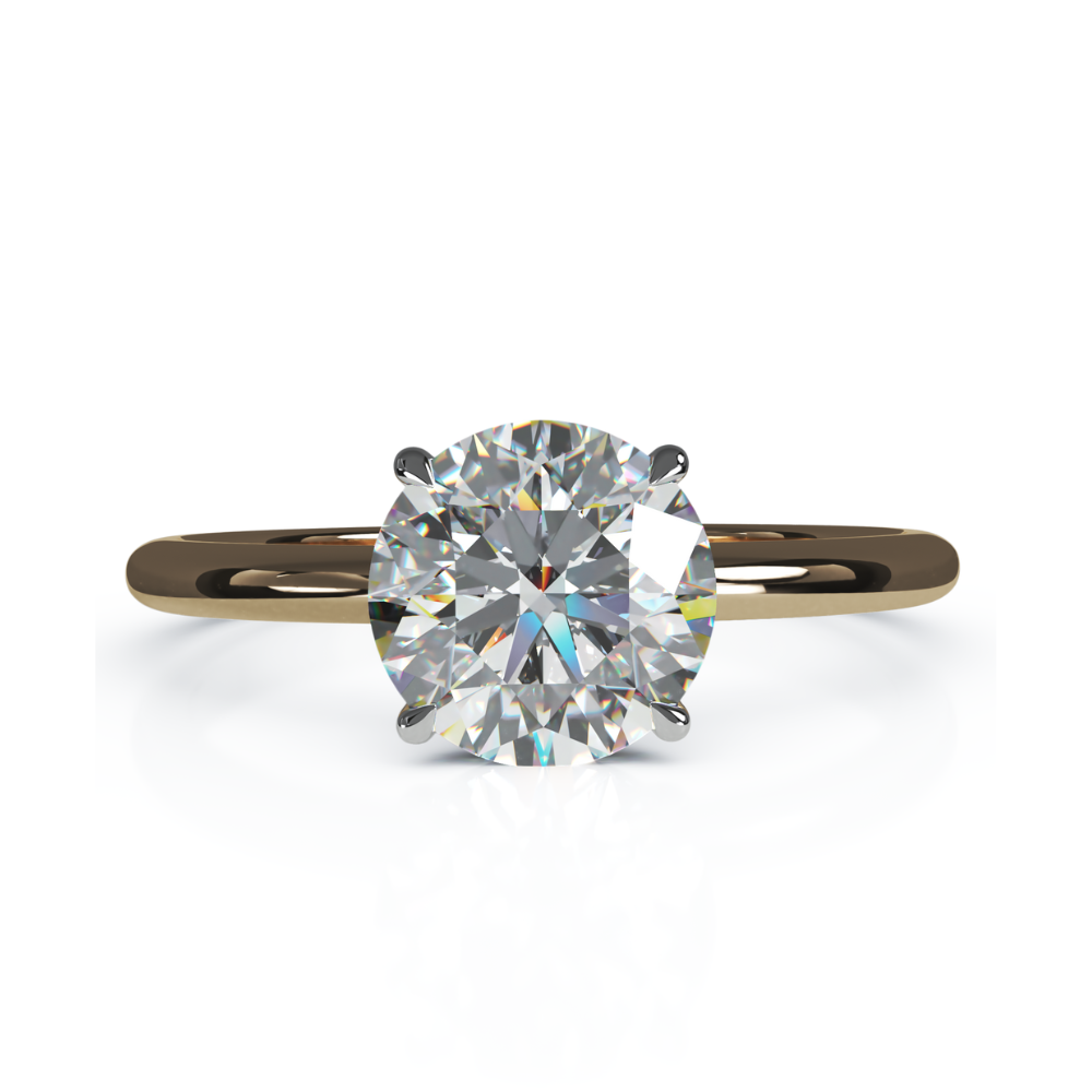 Amplify Round Solitaire Ring 18K YG | Lab Grown Diamond Engagement Ring