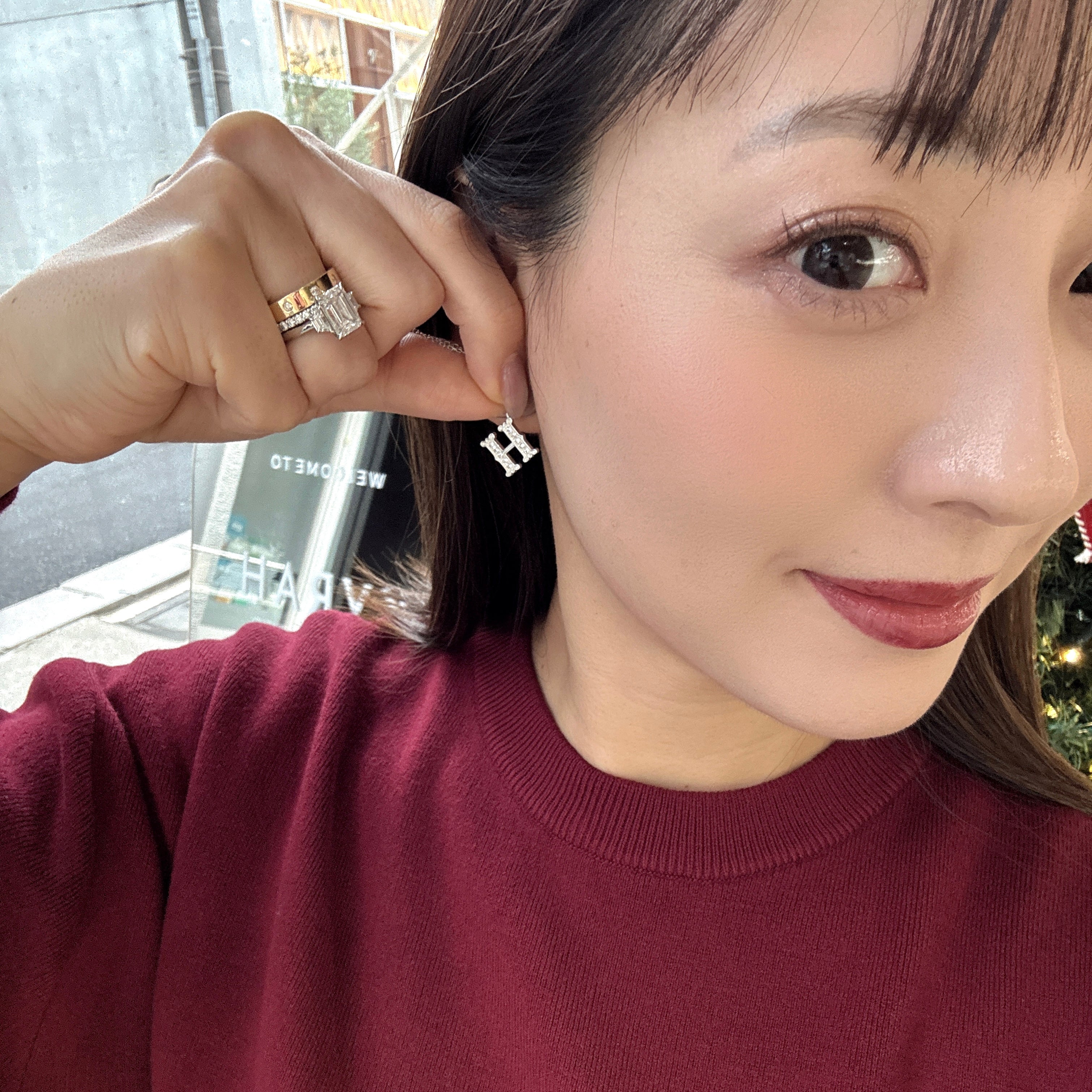 Artisan Initial Earring | ラボグロウンダイヤモンド イニシャルピアス