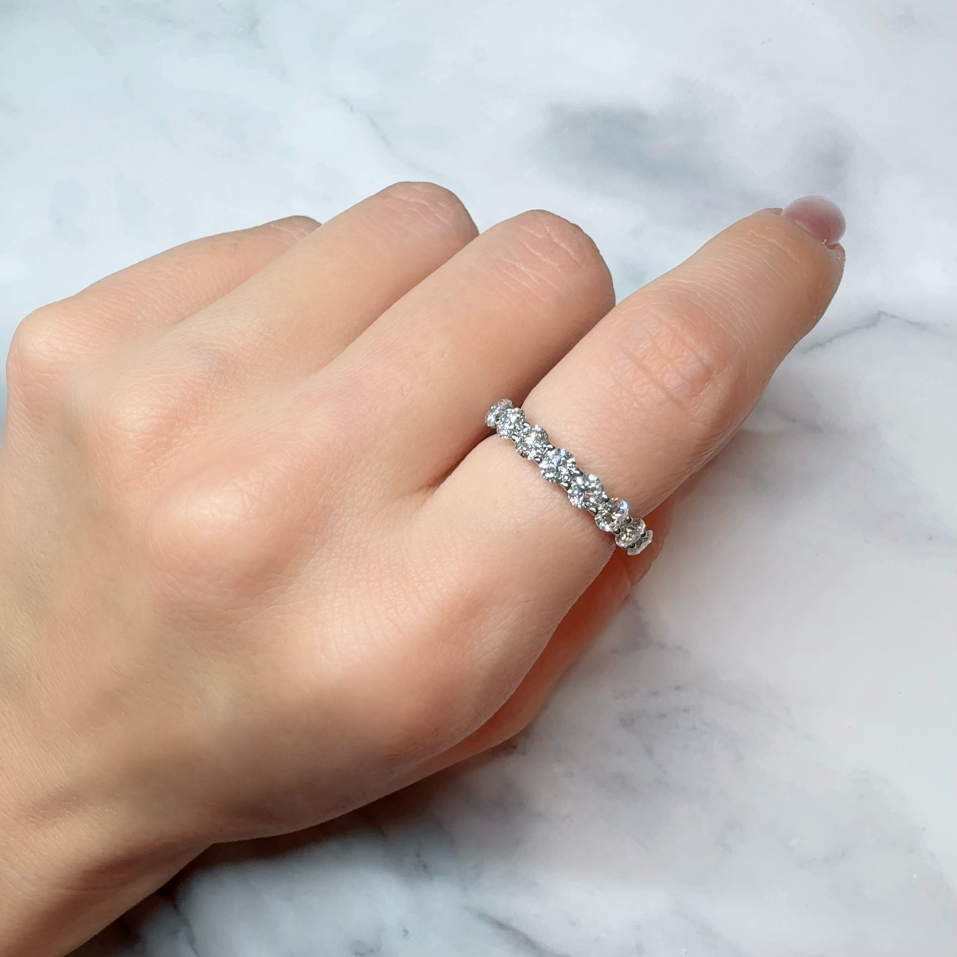 Luxe Scalloped Eternity Ring (Half) | ラボグロウンダイヤモンド エタニティリング