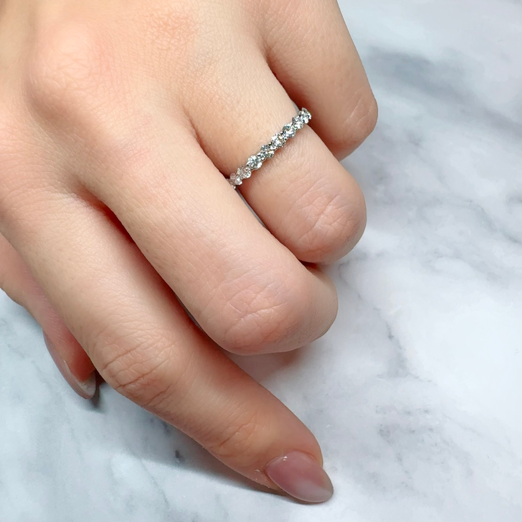 Petite Scalloped Eternity Ring (Half) | ラボグロウンダイヤモンド エタニティリング