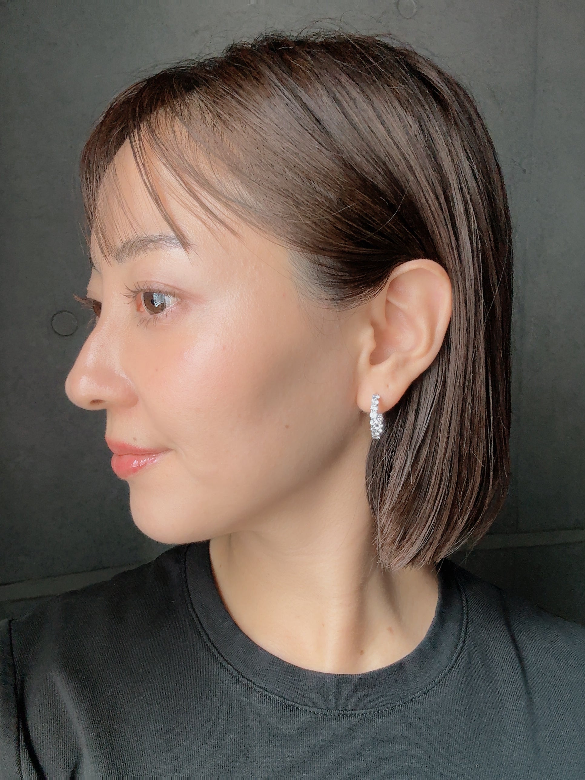 Luxe Inside Out Hoop Earrings | ラボグロウンダイヤモンド フープピアス