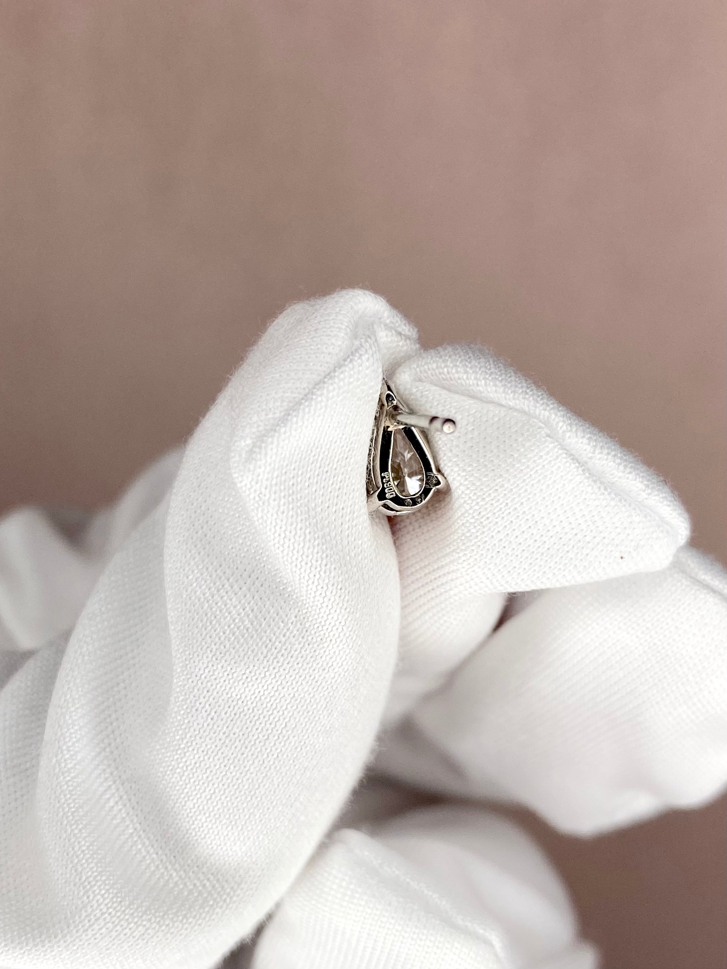 Pear Solitaire Earrings | Lab Grown Diamond Earrings