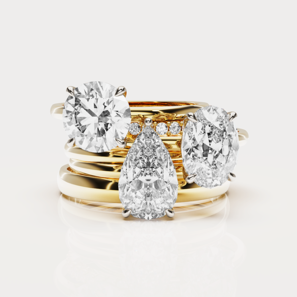 The Milli Pear Solitaire Ring Pt950 | Lab Grown Diamond Engagement Ring