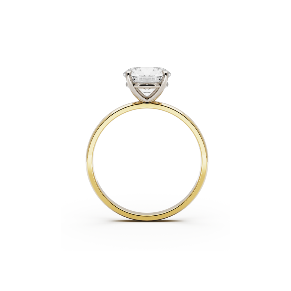 1 carat | The Milli Round Solitaire Ring 18K | Lab Grown Diamond Engagement Ring