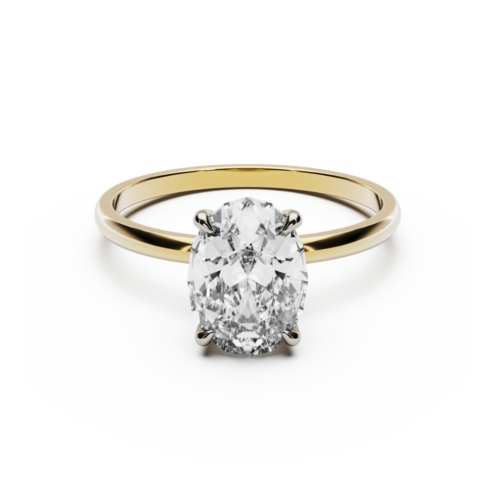 The Milli Oval Solitaire Ring 18K | Lab Grown Diamond Engagement Ring