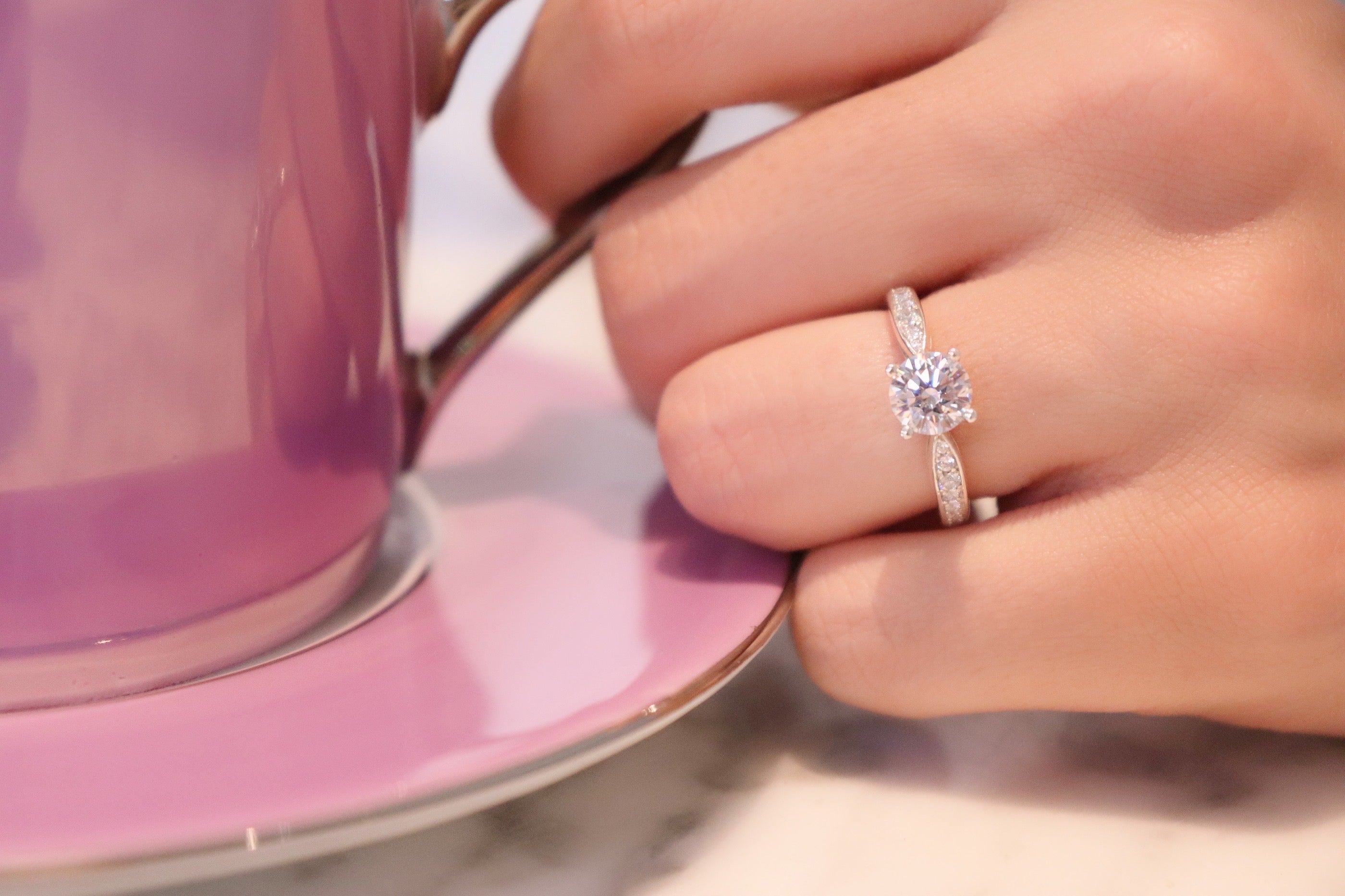 Signature Collection N°2 (Tapered Pave Solitaire Ring) | Lab Grown Diamond Engagement Ring